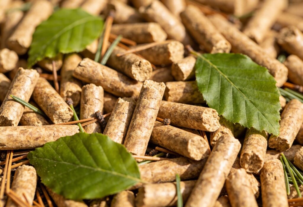 Pellet drzewny w postaci granulatu, idealny do ogrzewania. Dostępny z dostawą, efektywny i ekologiczny materiał opałowy. - Parzęczew