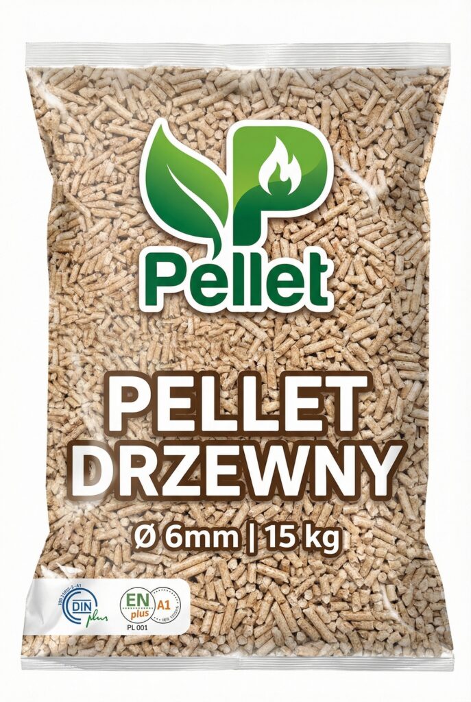 Stryk&oacute;w - Worek 15 kg pelletu drzewnego o średnicy 6 mm, idealnego do ekologicznego ogrzewania. Pellets z dostawą, wysokiej jakości produkt do kotł&oacute;w i piec&oacute;w.